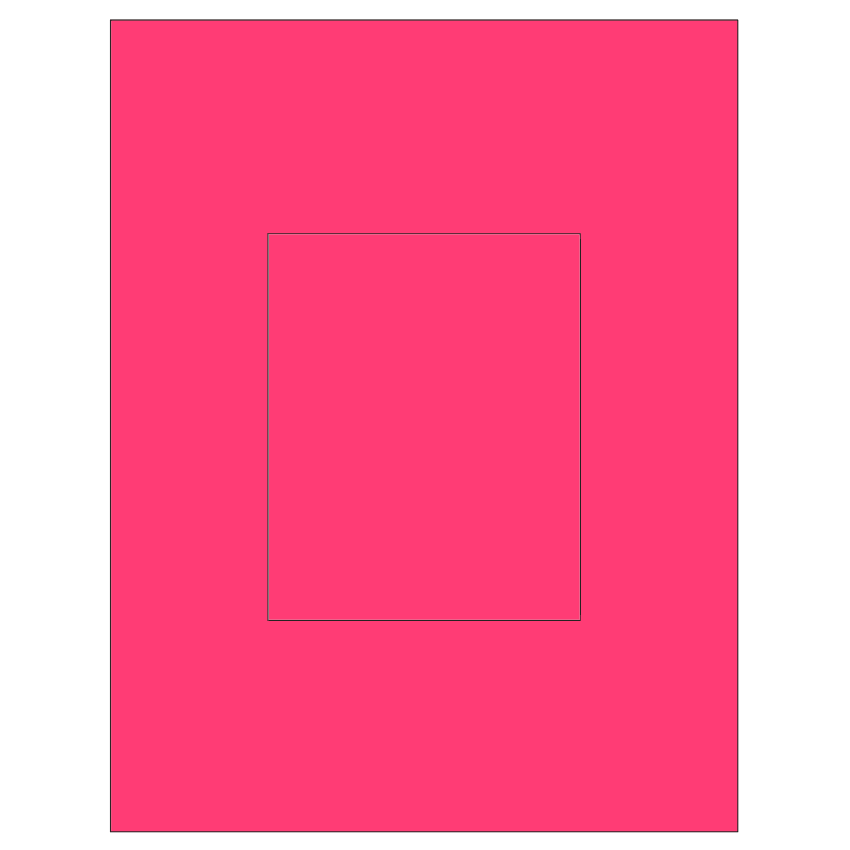 4.25" x 5.25" Fluorescent Pink Rectangular Sheet Labels