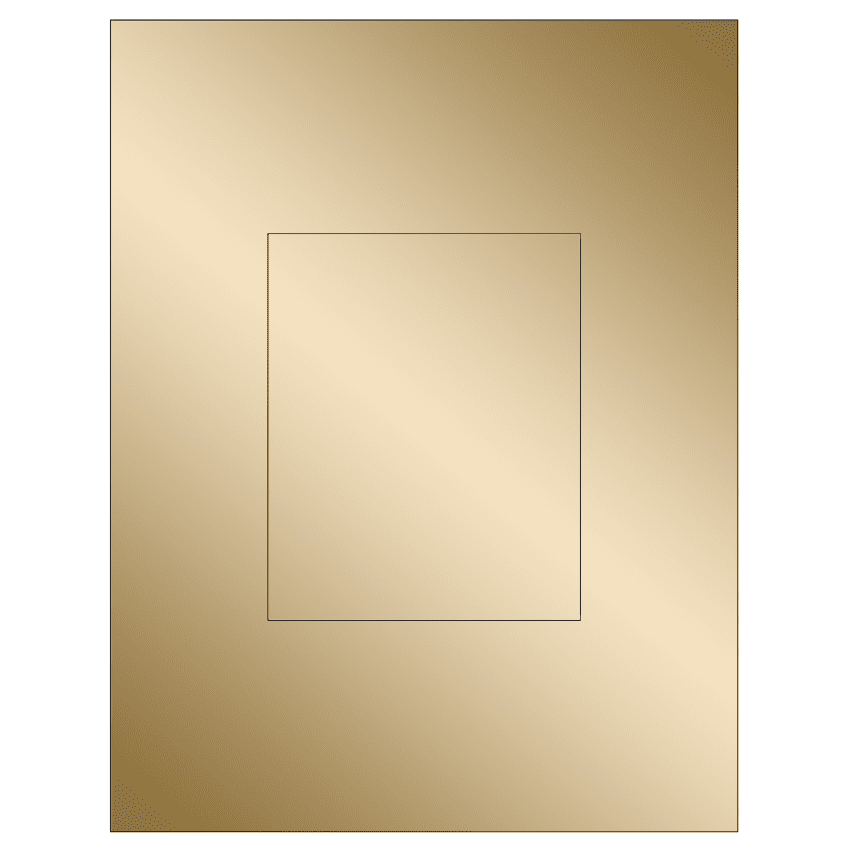 4.25" x 5.25" Gold Foil Rectangular Sheet Labels