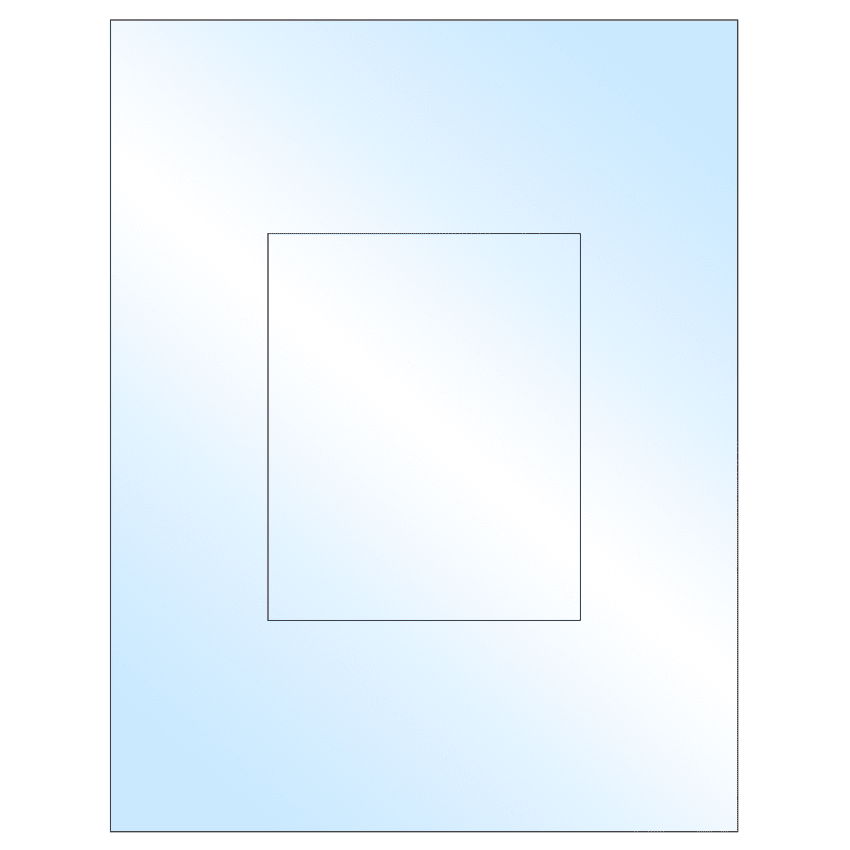 4.25" x 5.25" White Premium High Gloss Rectangular Sheet Labels