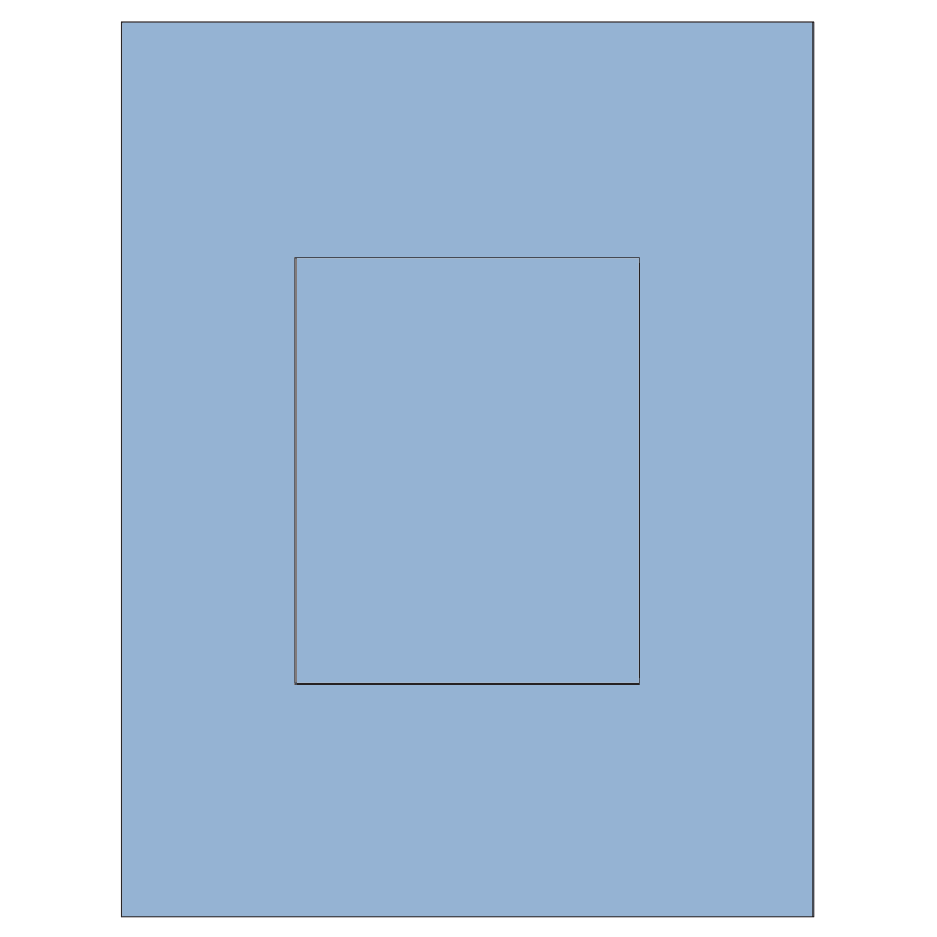 4.25" x 5.25" Pastel Blue Rectangular Sheet Labels
