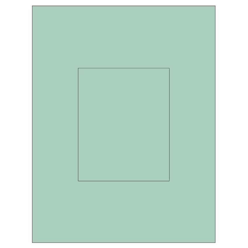 4.25" x 5.25" Pastel Green Rectangular Sheet Labels