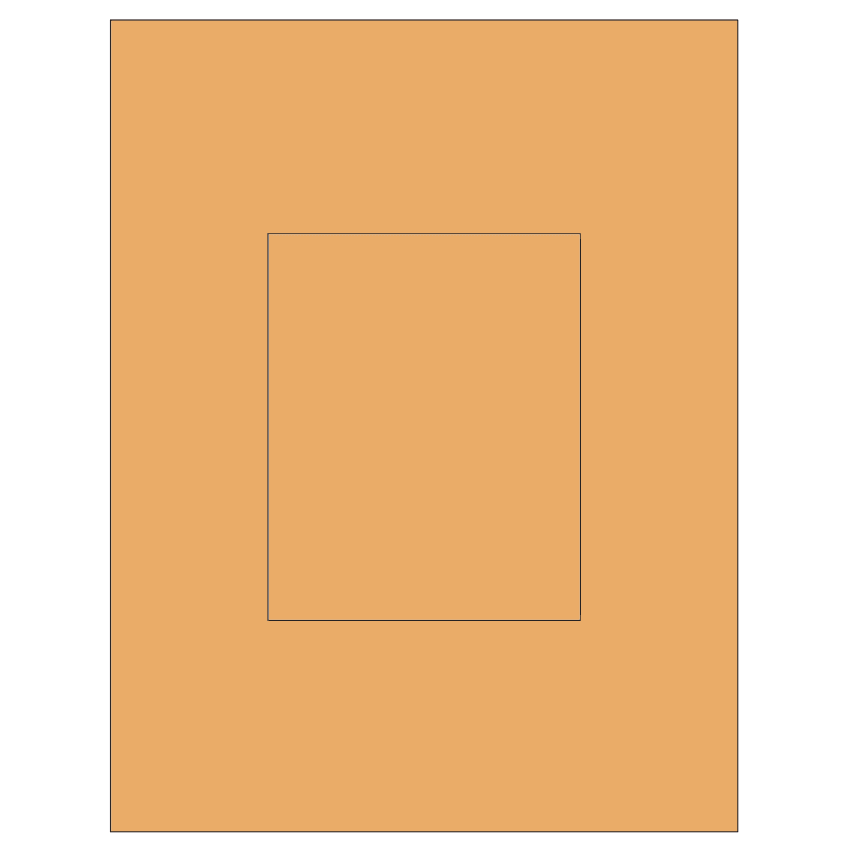 4.25" x 5.25" Pastel Orange Rectangular Sheet Labels