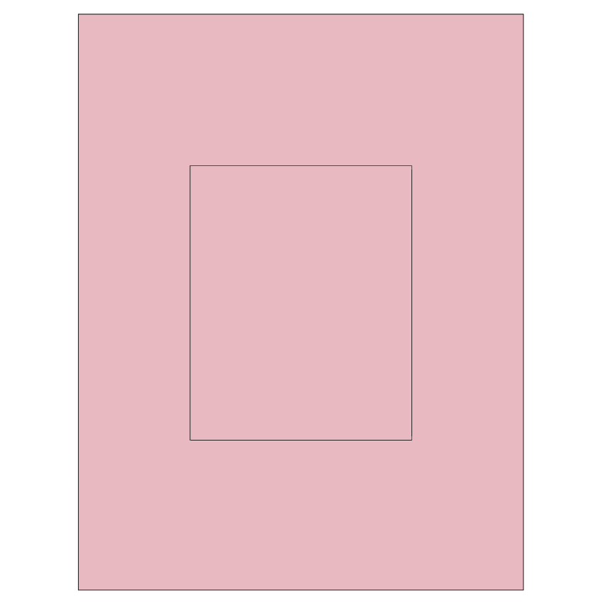 4.25" x 5.25" Pastel Pink Rectangular Sheet Labels
