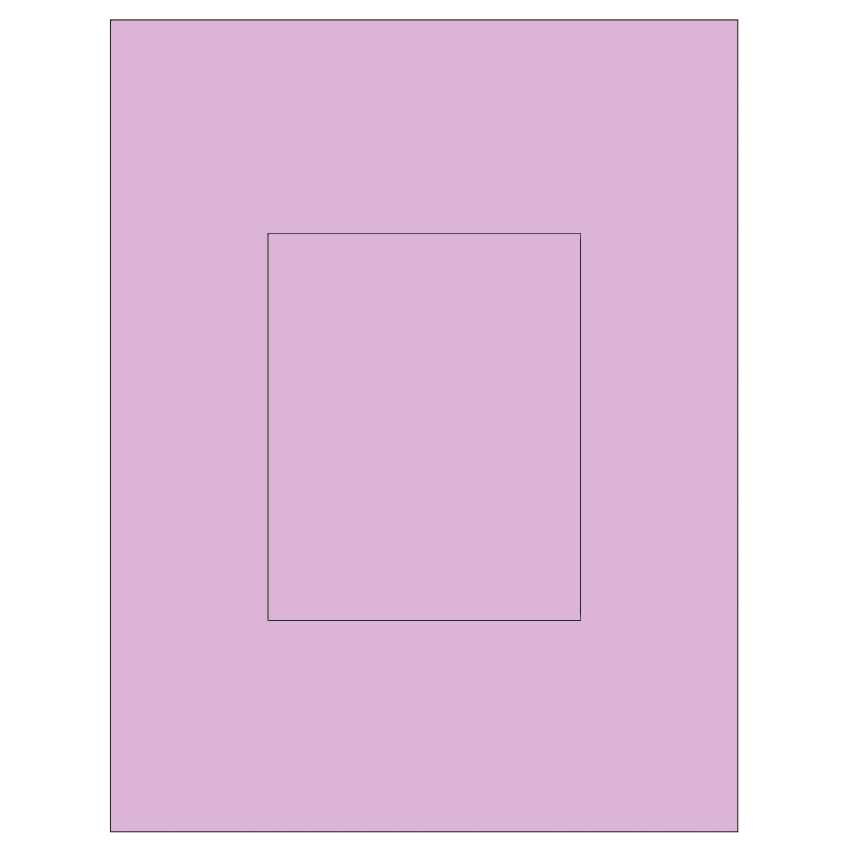 4.25" x 5.25" Pastel Purple Rectangular Sheet Labels