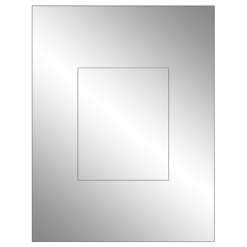 4.25" x 5.25" Silver Foil Rectangular Sheet Labels