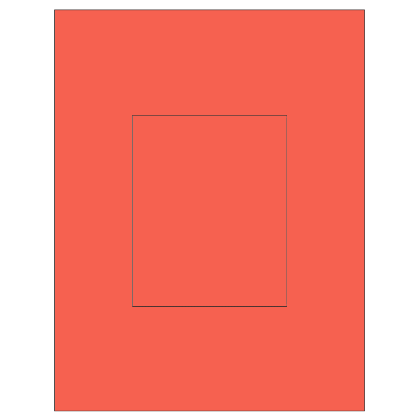 4.25" x 5.25" Red Rectangular Sheet Labels