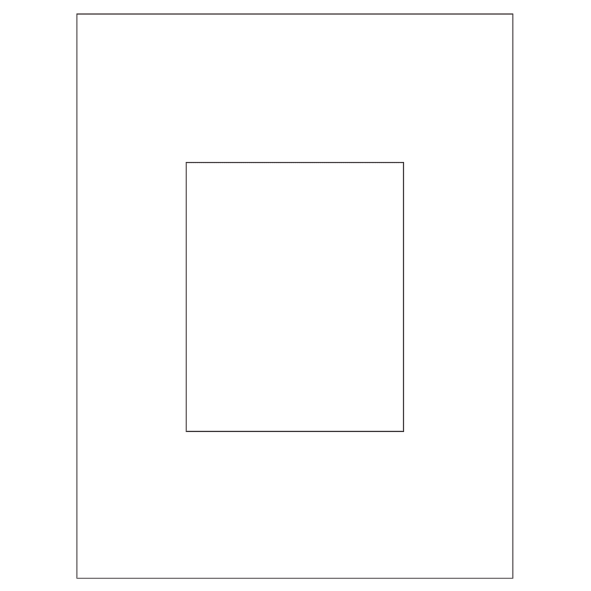 4.25" x 5.25" White Rectangular Sheet Labels