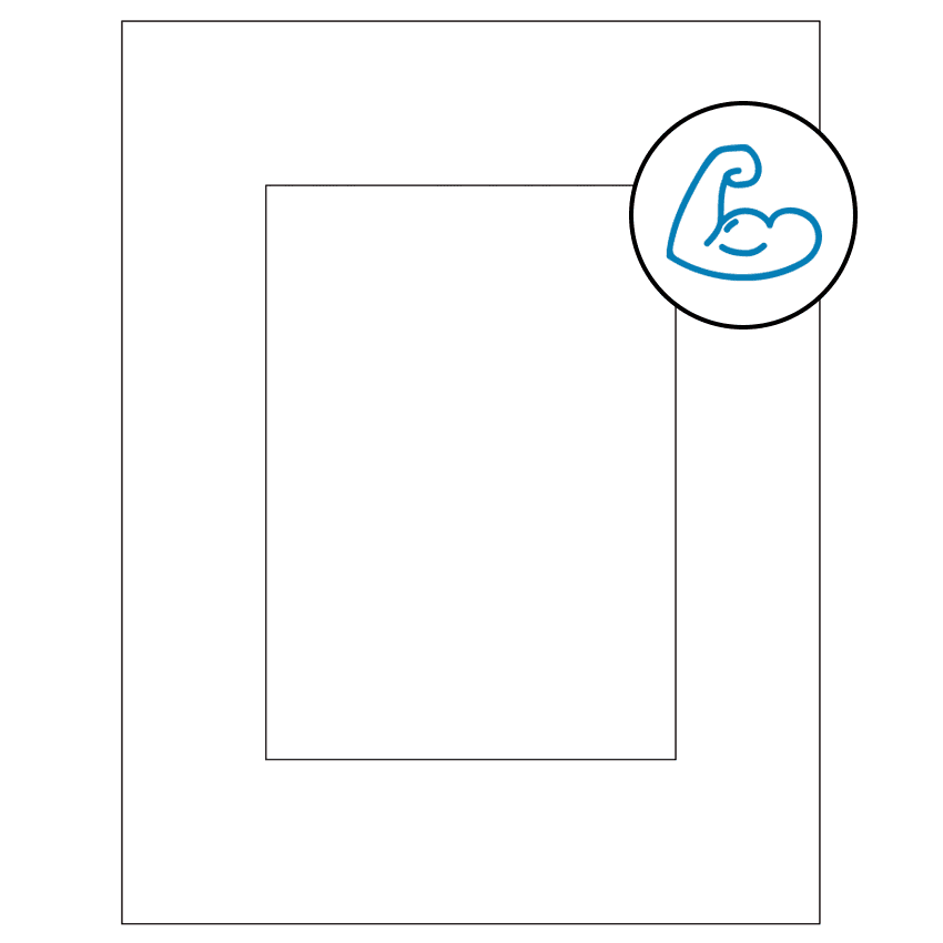 5" x 7" White Rectangular Sheet Labels - Ultra Aggressive Adhesive