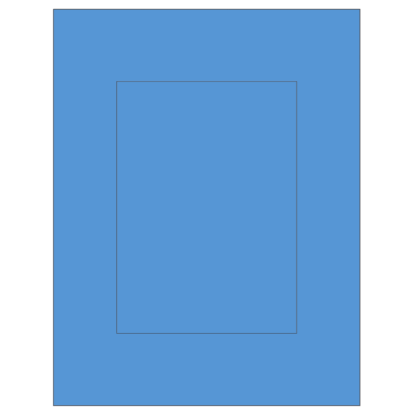 5" x 7" Fluorescent Blue Rectangular Sheet Labels