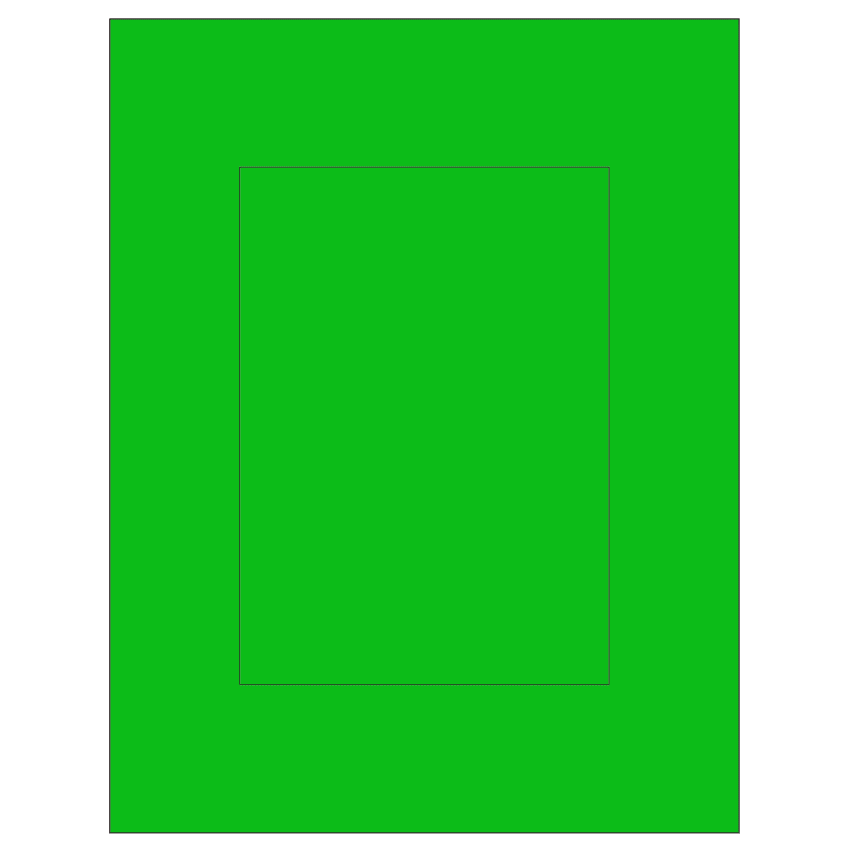 5" x 7" Fluorescent Green Rectangular Sheet Labels