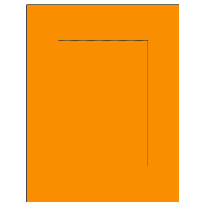 5" x 7" Fluorescent Orange Rectangular Sheet Labels