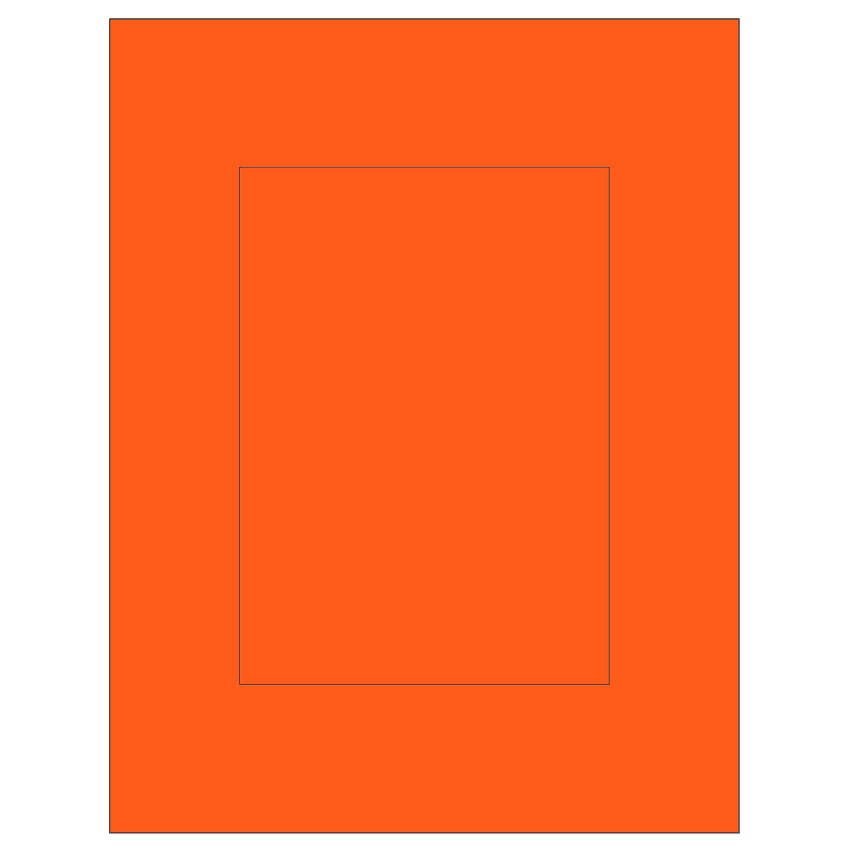 5" x 7" Fluorescent Red Rectangular Sheet Labels