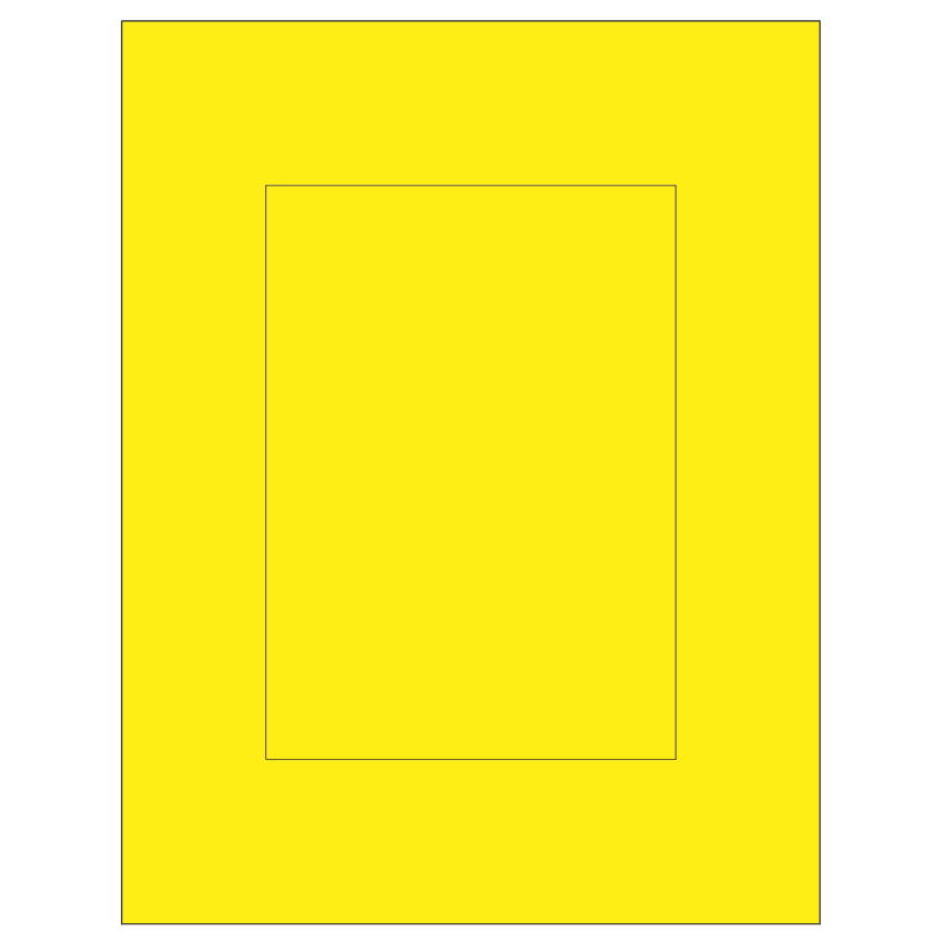 5" x 7" Fluorescent Yellow Rectangular Sheet Labels