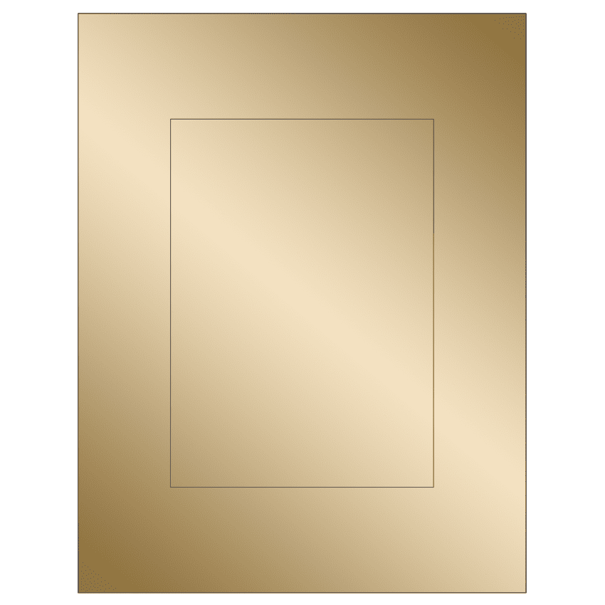 5" x 7" Gold Foil Rectangular Sheet Labels