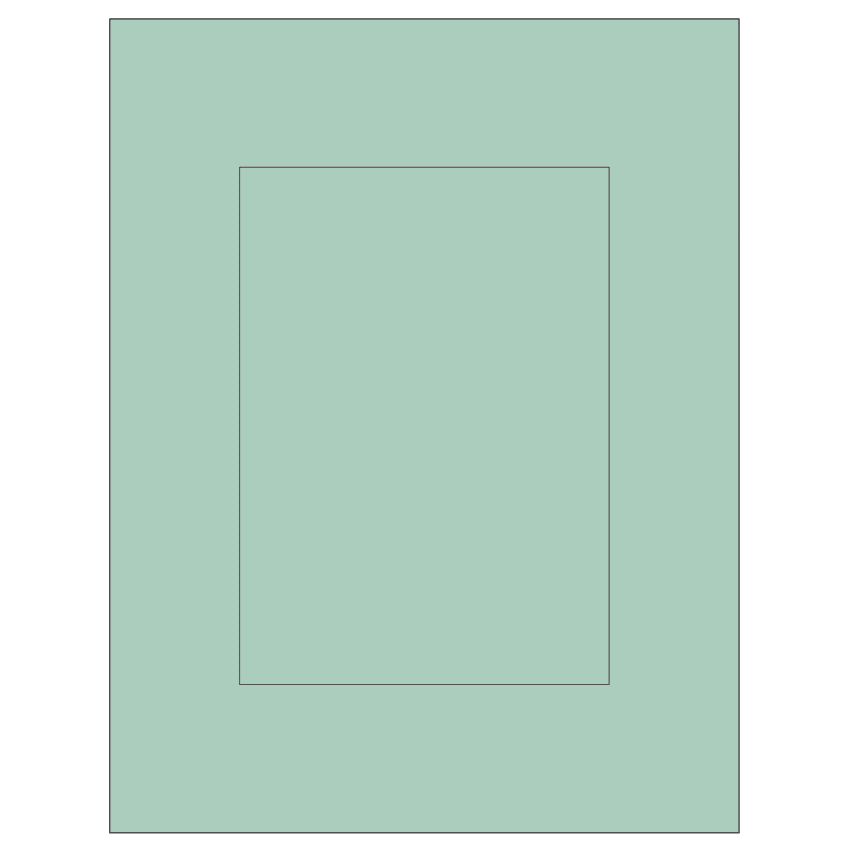 5" x 7" Pastel Green Rectangular Sheet Labels