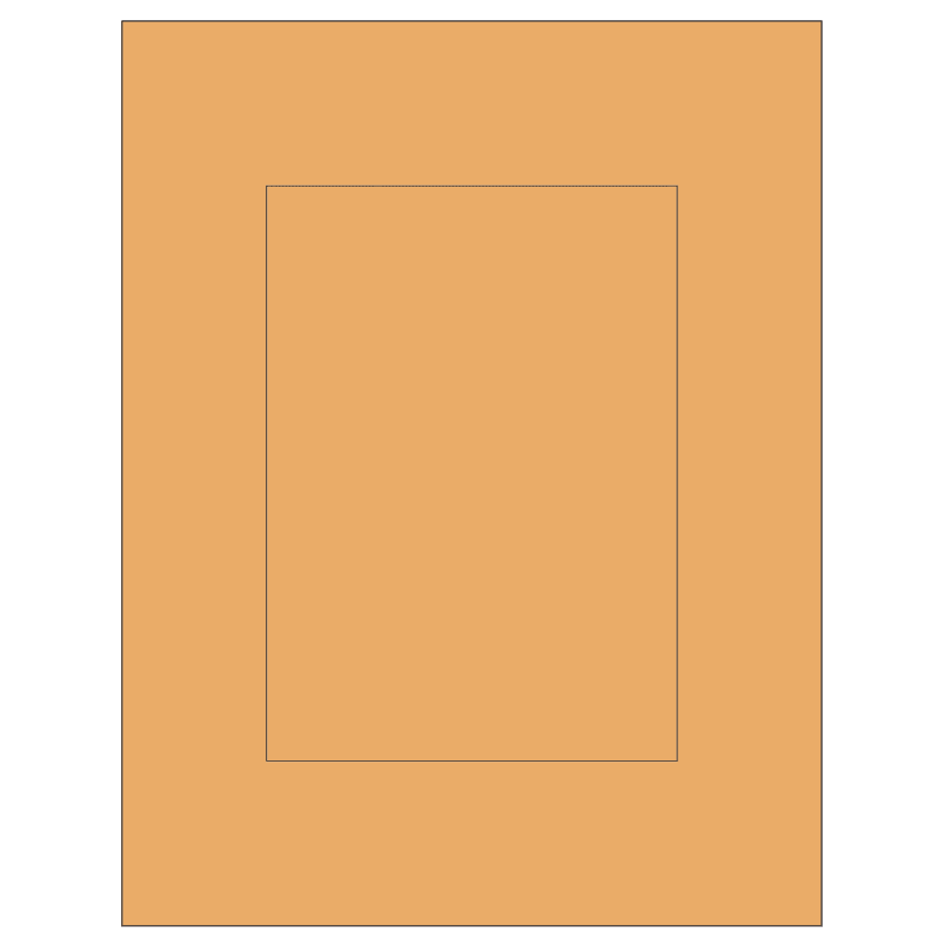 5" x 7" Pastel Orange Rectangular Sheet Labels