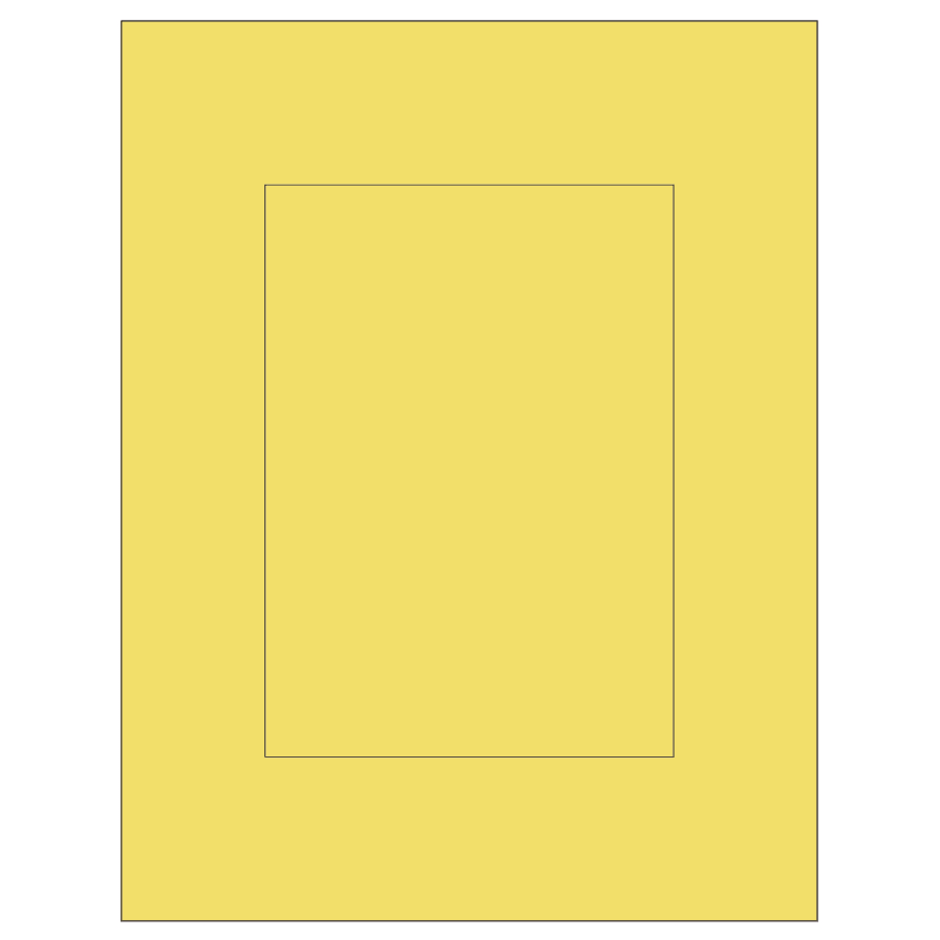 5" x 7" Pastel Yellow Rectangular Sheet Labels