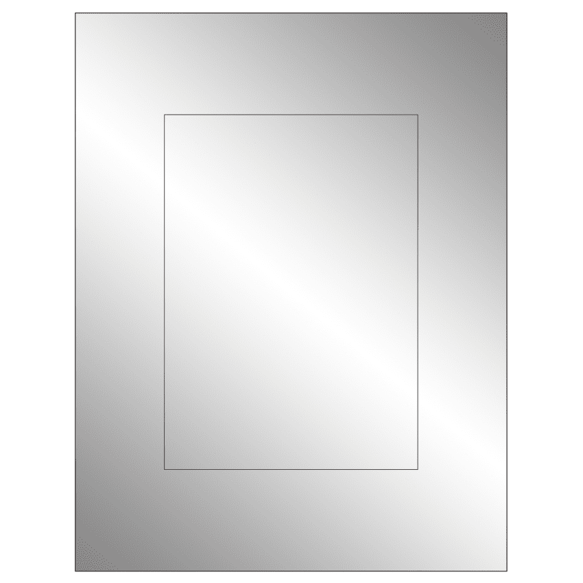 5" x 7" Silver Foil Rectangular Sheet Labels