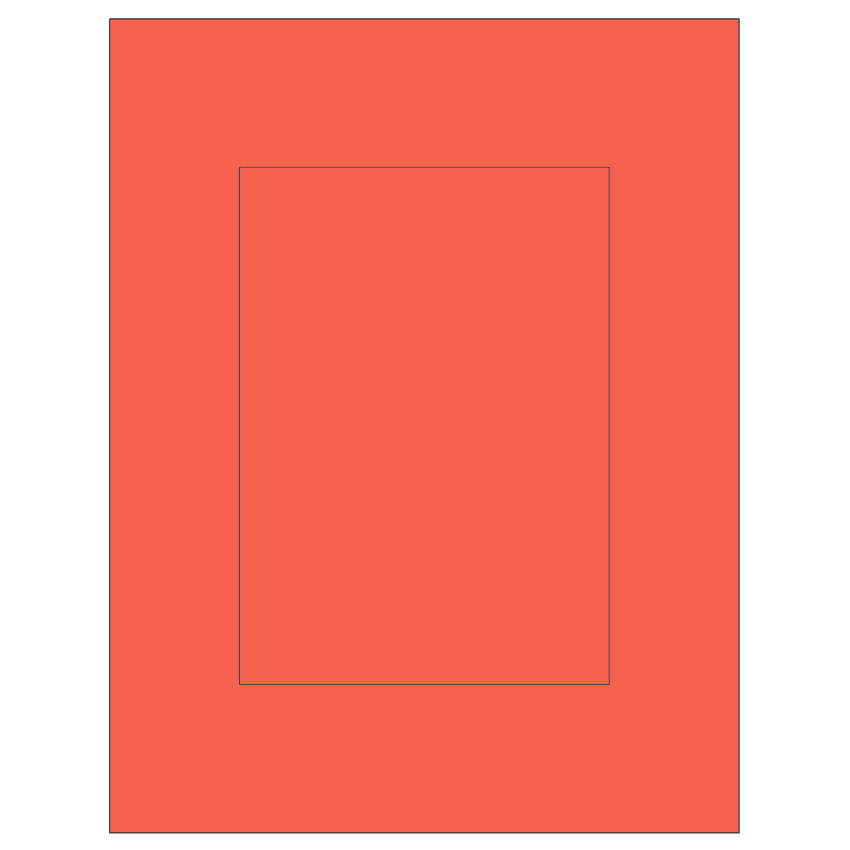 5" x 7" Red Rectangular Sheet Labels