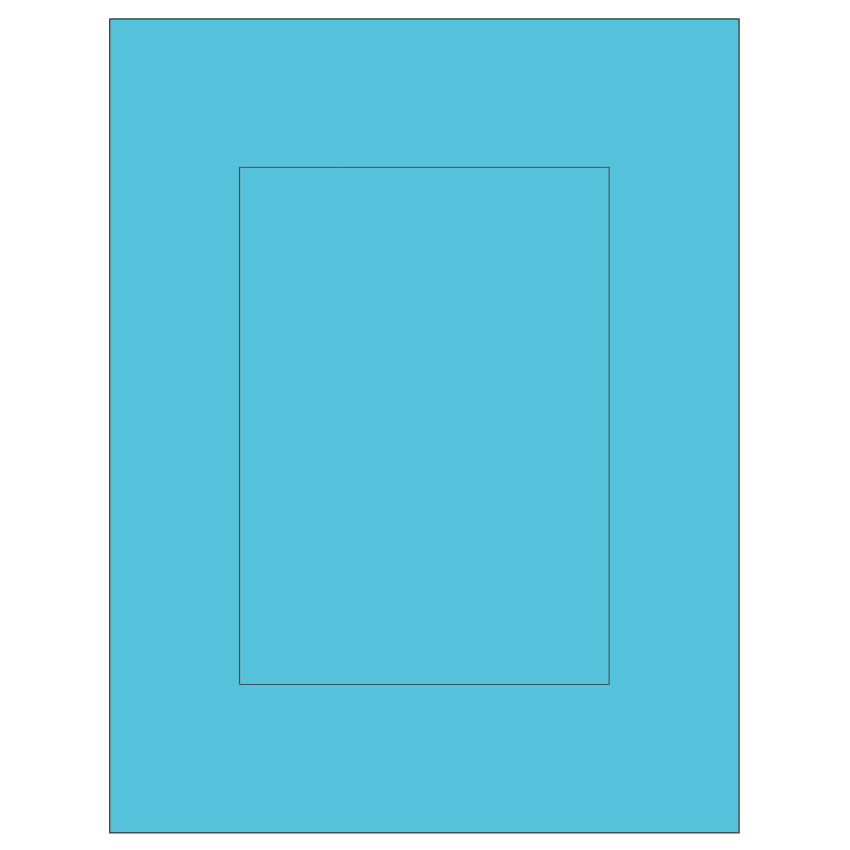 5" x 7" Turquoise Rectangular Sheet Labels
