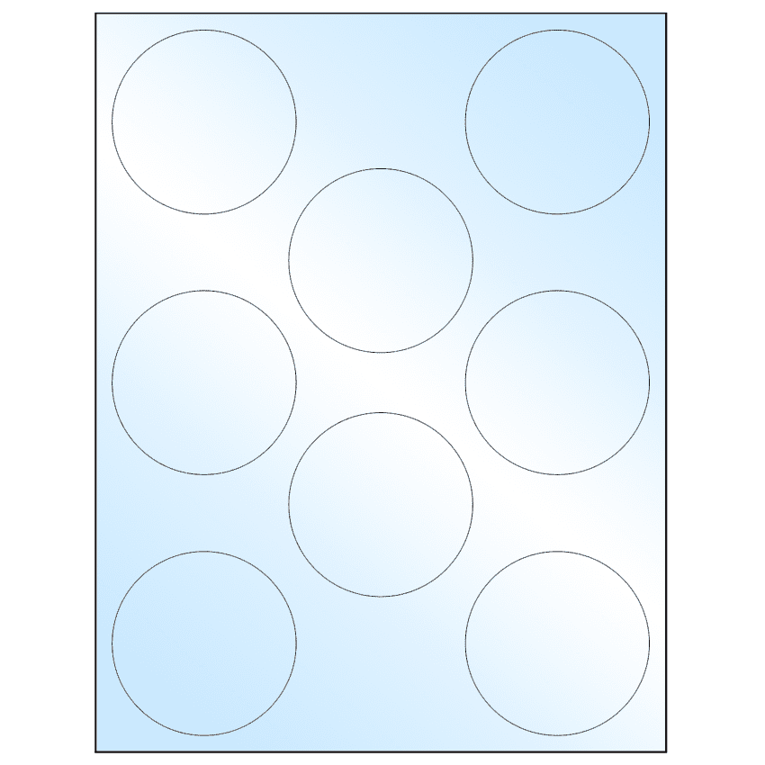 2.75" White Premium High Gloss Circular Sheet Labels