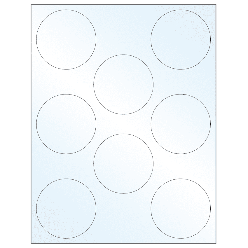 2.75" White Mid Gloss Circular Sheet Labels