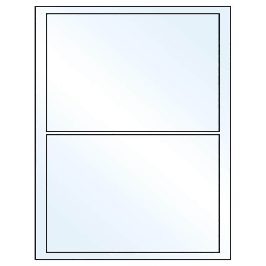 7.5" x 5.125" Crystal Clear Rectangular Sheet Labels