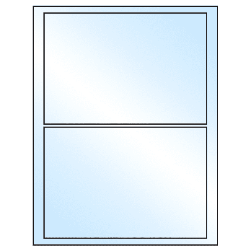 7.5" x 5.125" White Premium High Gloss Rectangular Sheet Labels