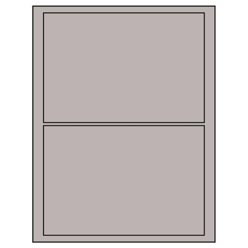 7.5" x 5.125" Gray Rectangular Sheet Labels