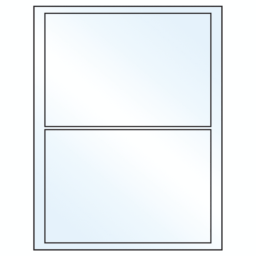 7.5" x 5.125" White Mid Gloss Rectangular Sheet Labels