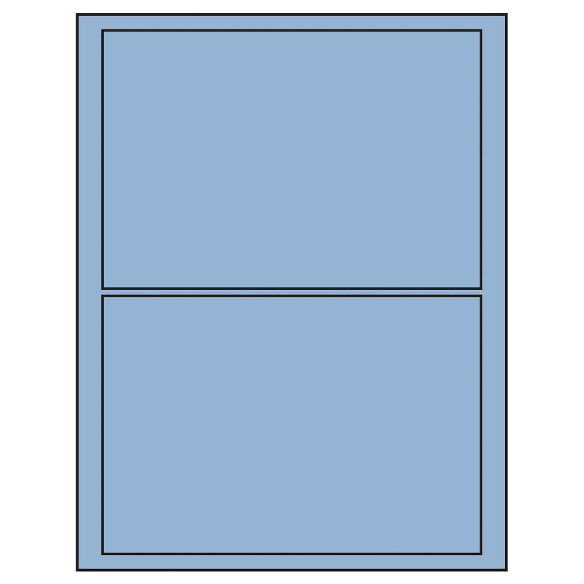 7.5" x 5.125" Pastel Blue Rectangular Sheet Labels