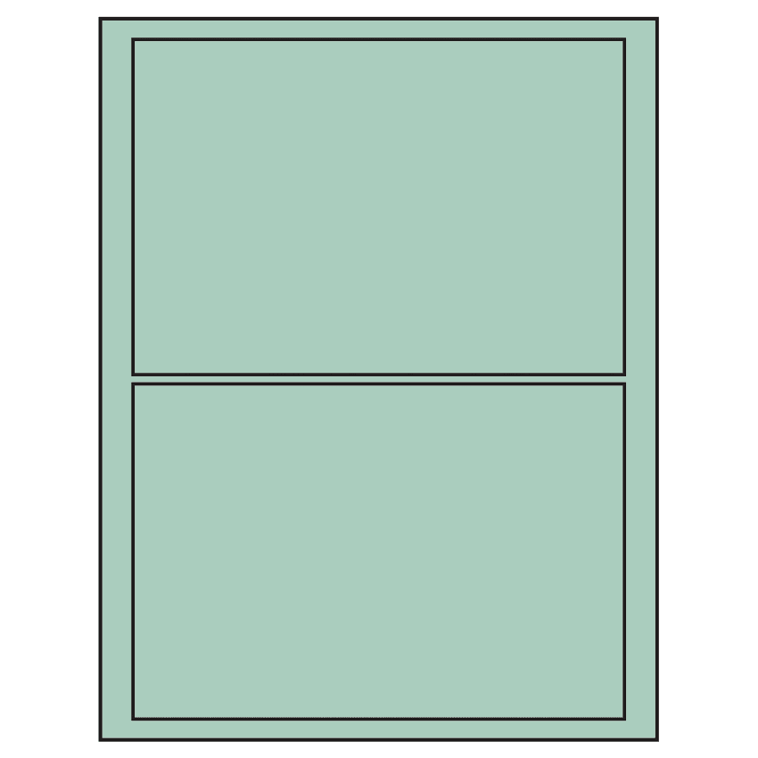 7.5" x 5.125" Pastel Green Rectangular Sheet Labels