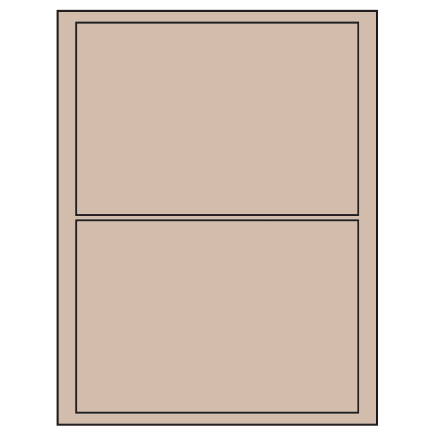 7.5" x 5.125" Pastel Tan Rectangular Sheet Labels
