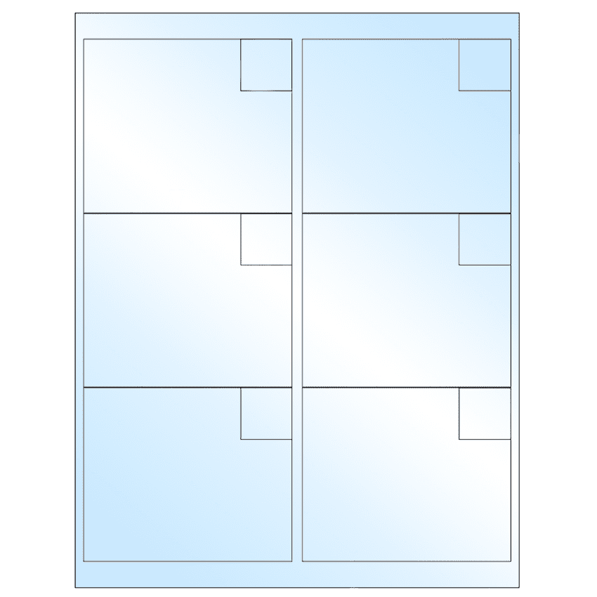 4" x 3.33" White Premium High Gloss Rectangular Sheet Labels