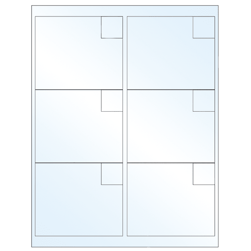 4" x 3.33" White Mid Gloss Rectangular Sheet Labels