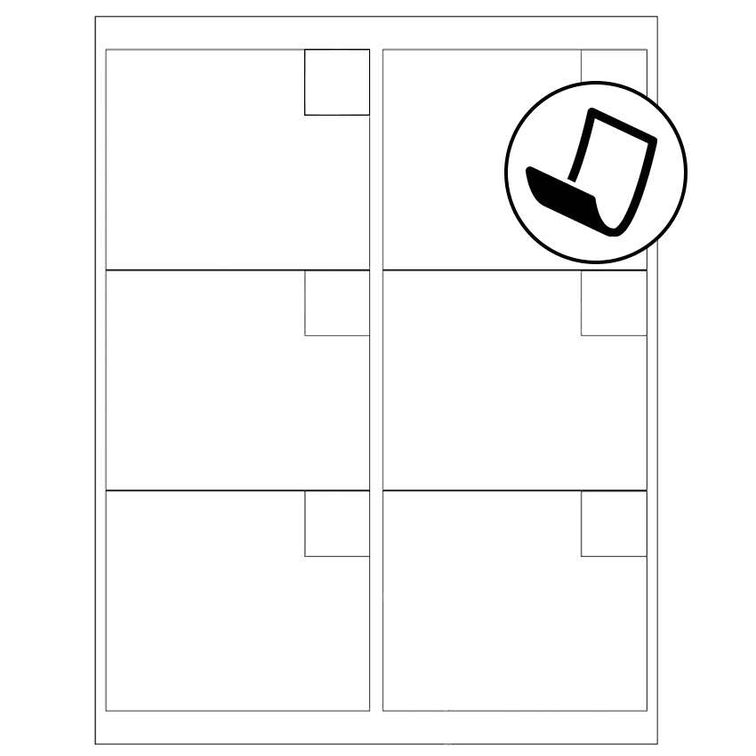 4" x 3.33" Blockout Rectangular Sheet Labels