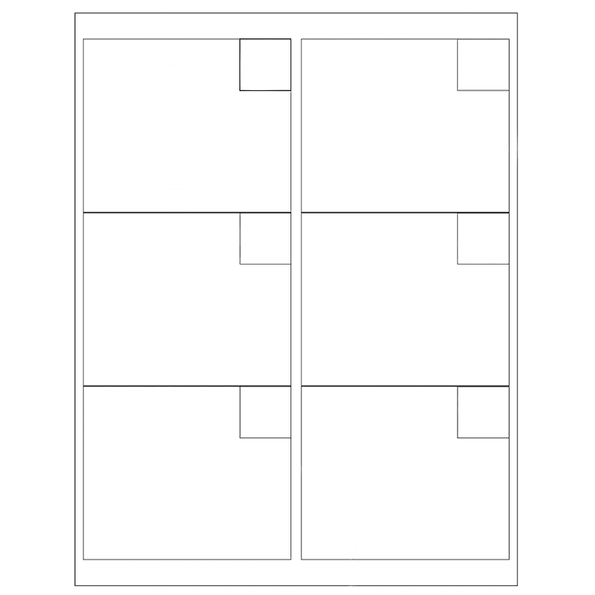 4" x 3.33" White Vinyl Drum Rectangular Sheet Labels