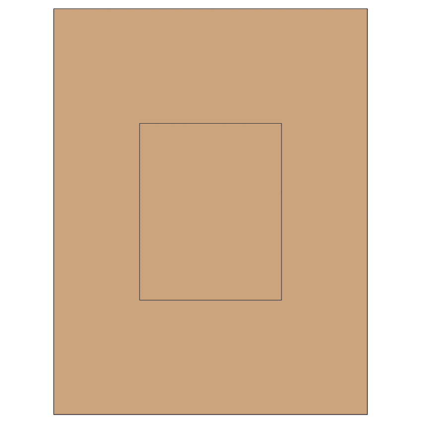 3.8584" x 4.8037" Brown Kraft Rectangular Sheet Labels