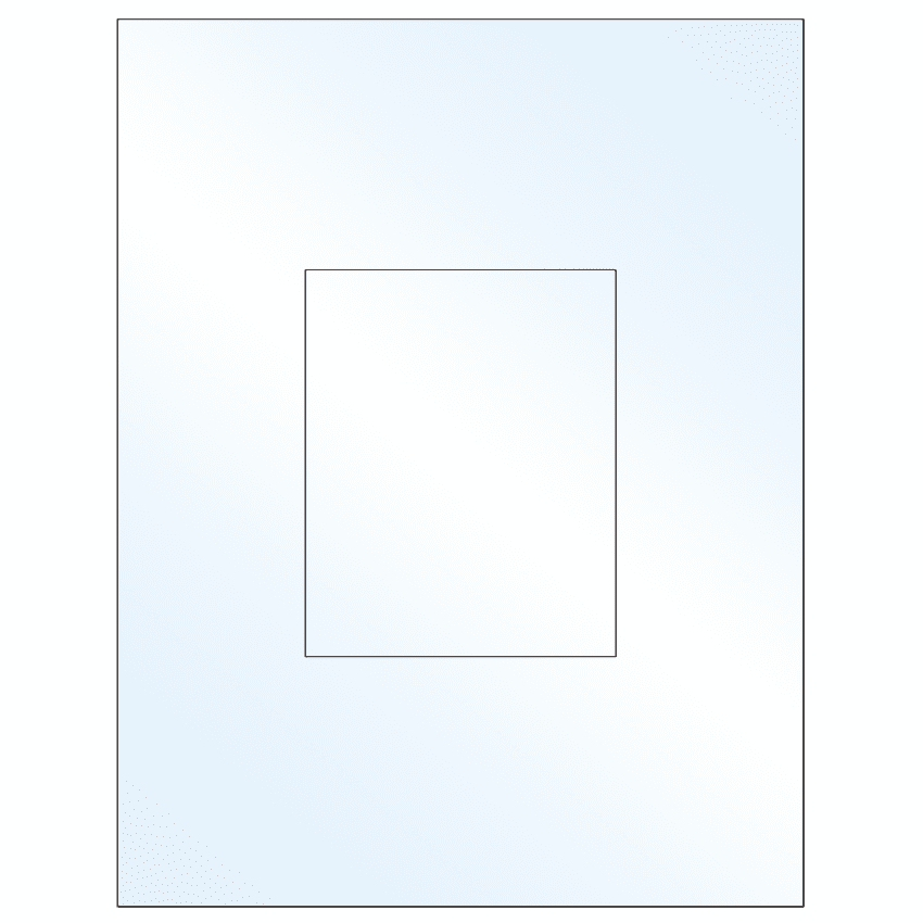 3.8584" x 4.8037" Crystal Clear Rectangular Sheet Labels