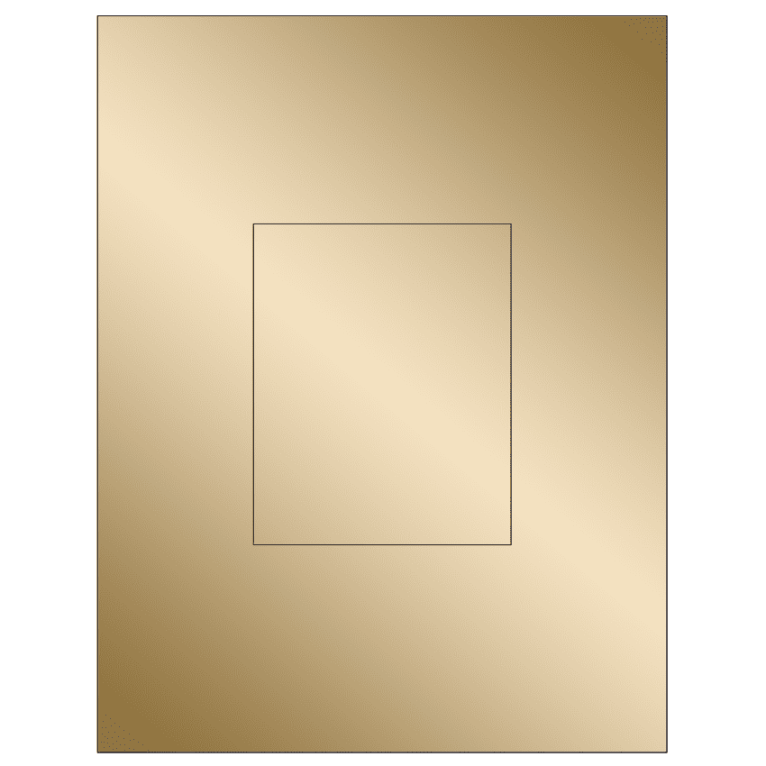 3.8584" x 4.8037" Gold Foil Rectangular Sheet Labels