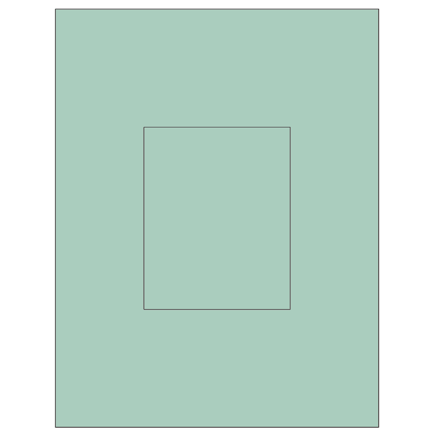 3.8584" x 4.8037" Pastel Green Rectangular Sheet Labels