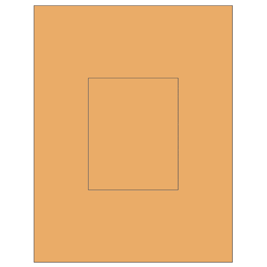 3.8584" x 4.8037" Pastel Orange Rectangular Sheet Labels