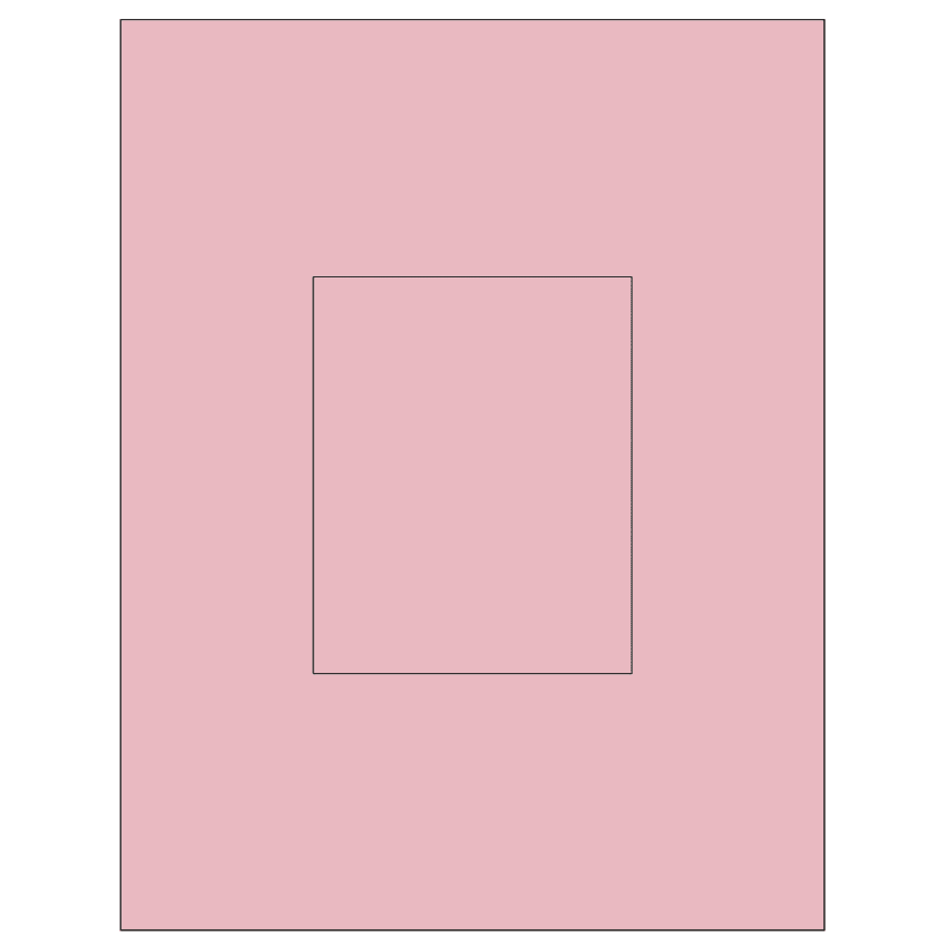 3.8584" x 4.8037" Pastel Pink Rectangular Sheet Labels