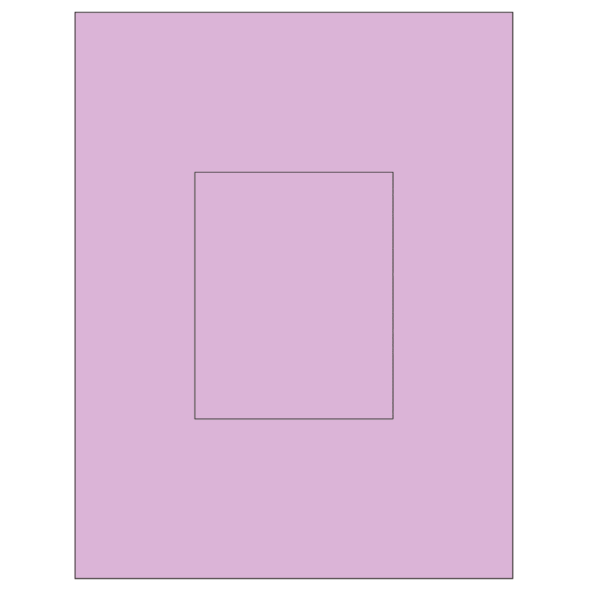 3.8584" x 4.8037" Pastel Purple Rectangular Sheet Labels