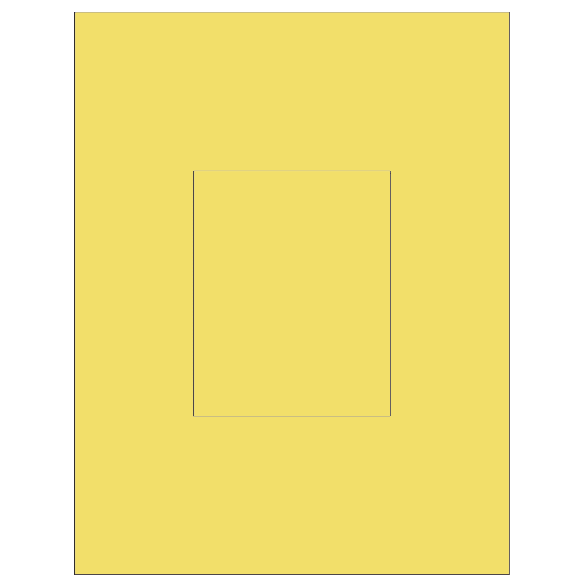 3.8584" x 4.8037" Pastel Yellow Rectangular Sheet Labels