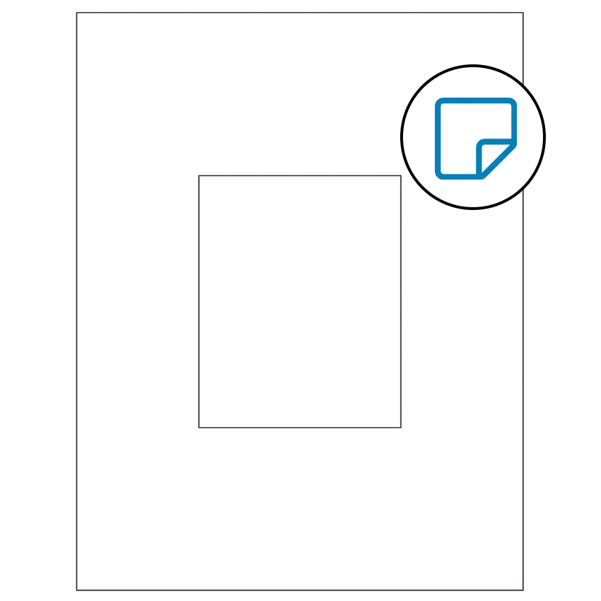 3.8584" x 4.8037" White Rectangular Sheet Labels - Removable Adhesive