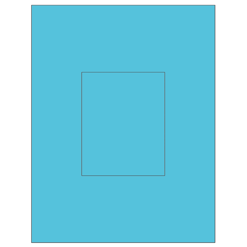 3.8584" x 4.8037" Turquoise Rectangular Sheet Labels
