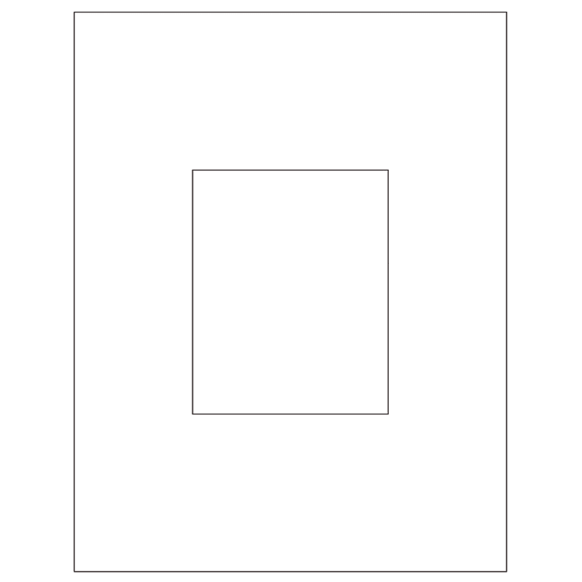 3.8584" x 4.8037" White Rectangular Sheet Labels