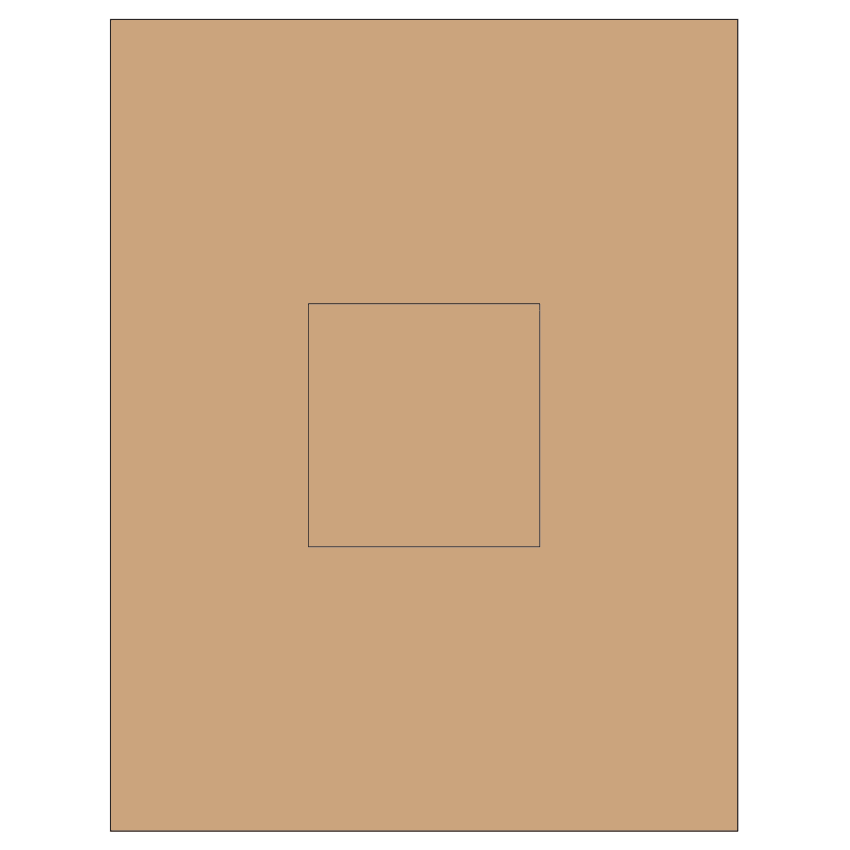 3.1494" x 3.3072" Brown Kraft Rectangular Sheet Labels