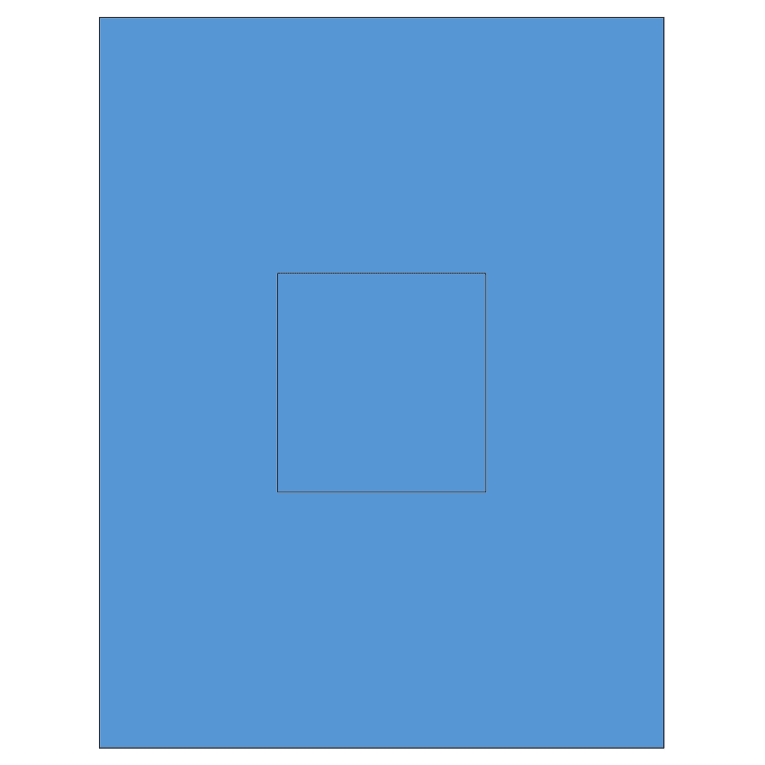 3.1494" x 3.3072" Fluorescent Blue Rectangular Sheet Labels
